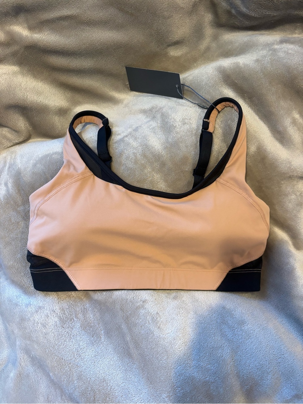 Savage X Fenty Tan and Black Sports Bra